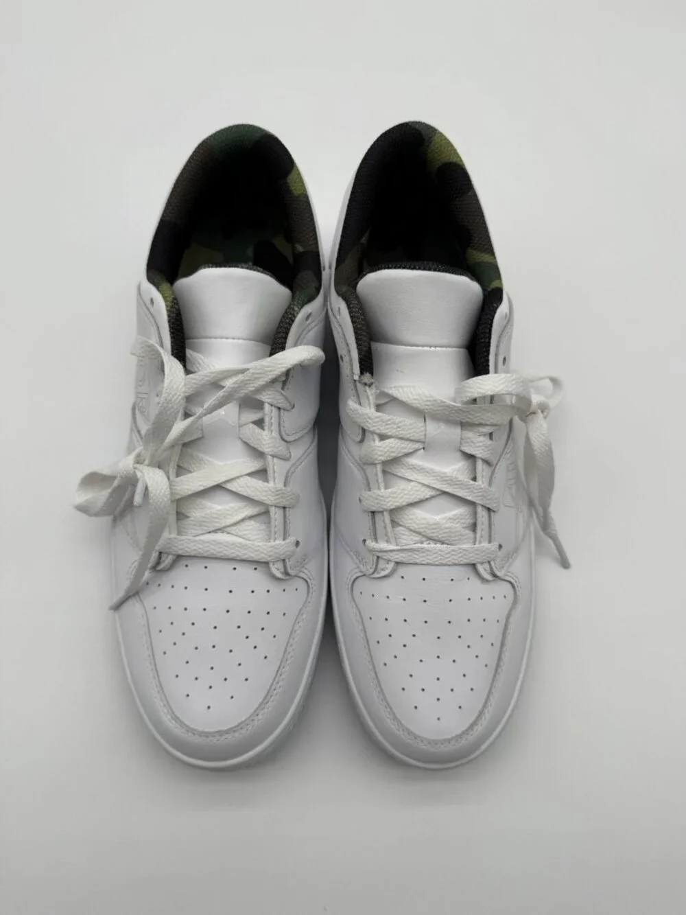 New Air Jordan NU Retro Golf Cleats Men's Size 9 White Camo Spiked FZ4153 102